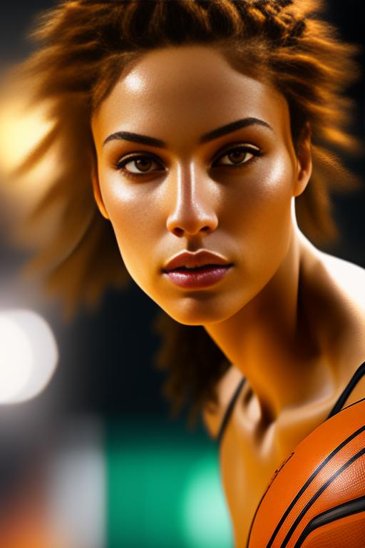 Playing basketball, female , nbr_models_two Two Top Models, ethnicity_caucasian Caucasian, art_style_hyper_detailed Hyper Detailed, camera_close_up Close-Up