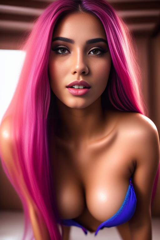 Image: moroccan sexy top models close up blue and red long hair  bonde and pink hair  open sexy vest hot lips no underwear kneeling close face shot standing below riding wet sperm cum in eyes boobs