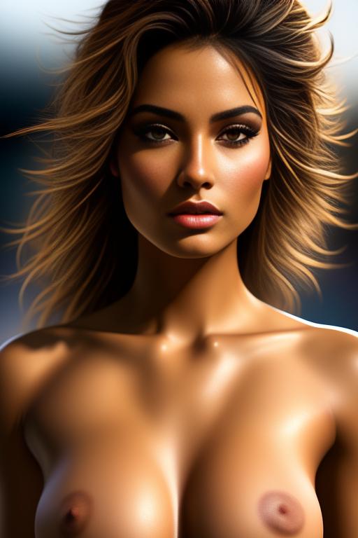 Image: Three Top Models ethnicityhispanic Hispanic dresshalfnaked Half Naked artstylehyperdetailed Hyper Detailed cameracloseup CloseUp