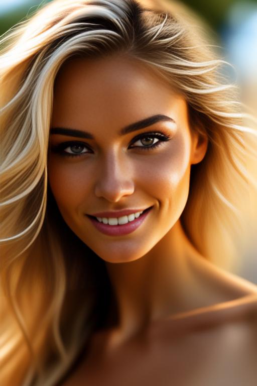 Image: blonde  nbrmodelsone One Top Model ethnicitycaucasian Caucasian dressnaked Naked positionsmiling Smiling backgroundcar Car backgroundgarden Garden artstylehyperdetailed Hyper Detailed cameracloseup CloseUp cameraextremecloseup Extreme CloseUp camerafaceextremecloseup Face Extreme CloseUp