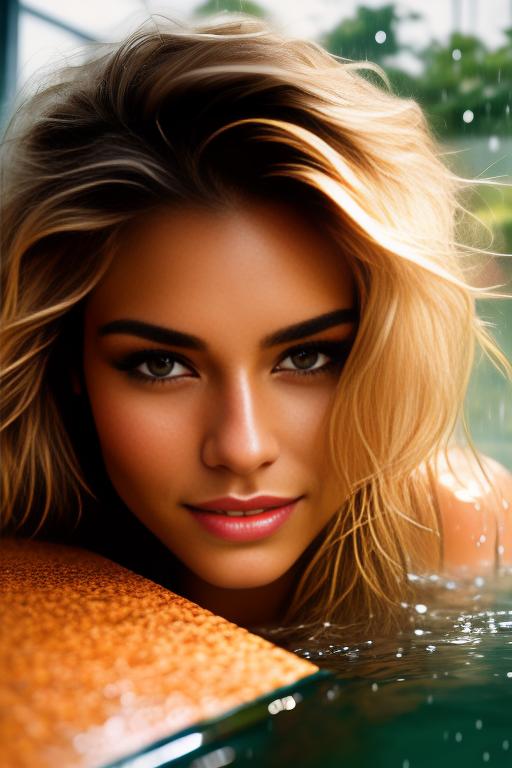 Image: Two top models kissing   blonde hair wet camera from above  ethnicitycaucasian Caucasian positionsmiling Smiling positioncuddling Cuddling positionkissing Kissing positionkneeling Kneeling positionlaying Laying elementswet Wet Soaked backgroundgarden Garden artstyleultradetailed Ultra Detailed cameraextremecloseup Extreme CloseUp camerafaceextremecloseup Face Extreme CloseUp