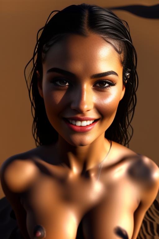 Wearing torn open (black) tshirt,  female ( smiling face moaning eyes) ((top models eyes)),( camera shot from above), ( close face extreme close-up ) ,tongue, nbr_models_one One Top Model, ethnicity_moroccan Moroccan, dress_cum_on_face Cum On Face, background_desert Desert, art_style_ultra_detailed Ultra Detailed, camera_extreme_close_up Extreme Close-Up, <dress_cum_on_face:-0.5>