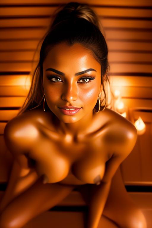 Image: one woman top model tanned Art Style bestquality face extreme focus closeupeyes close up  hyperdetailed ultradetailed  Ethnicity Moroccan top model  sauna  dresscumshot4903 cum on face  beautifull open eyes penis cum smile